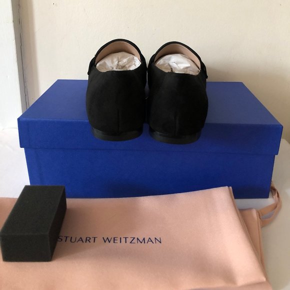 STUART WEITZMAN "PAYSON" BLACK SUEDE LOAFER 7.5M - Picture 8 of 8